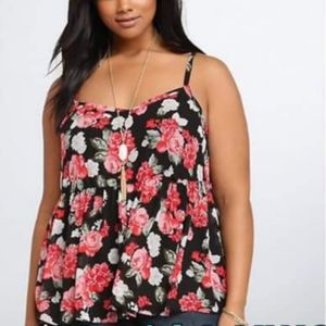 Torrid floral baby doll top